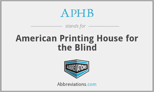APHB - American Printing House for the Blind