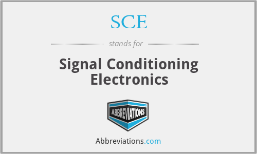 SCE - Signal Conditioning Electronics