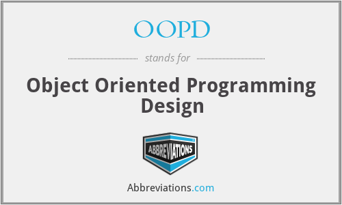OOPD - Object Oriented Programming Design