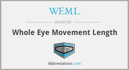 WEML - Whole Eye Movement Length