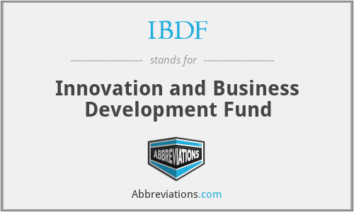 IBDF - Innovation and Business Development Fund