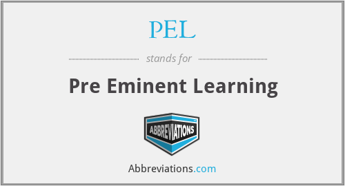 PEL - Pre Eminent Learning