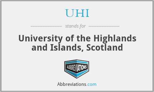 UHI - University of the Highlands and Islands, Scotland