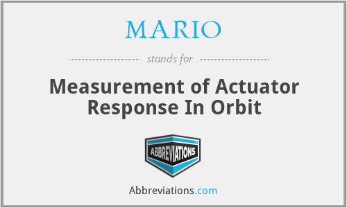 MARIO - Measurement of Actuator Response In Orbit