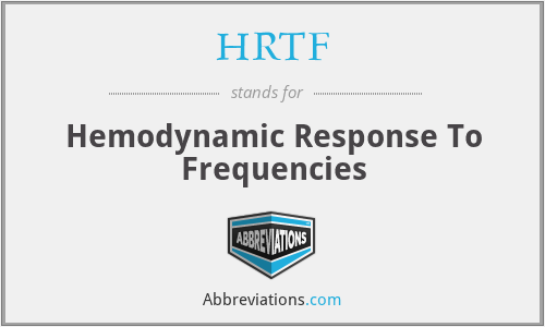 HRTF - Hemodynamic Response To Frequencies