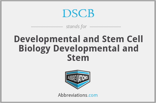 DSCB - Developmental and Stem Cell Biology Developmental and Stem