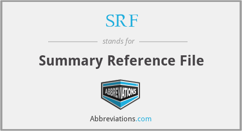 SRF - Summary Reference File