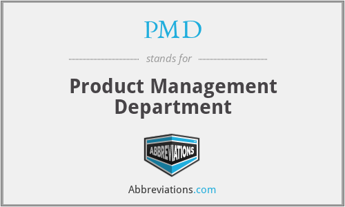 PMD - Product Management Department