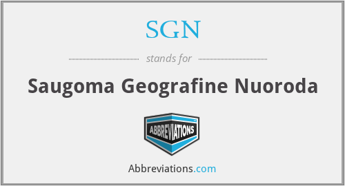 SGN - Saugoma Geografine Nuoroda