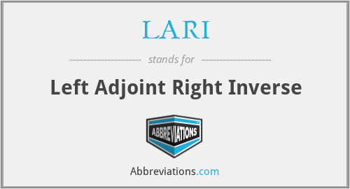 LARI - Left Adjoint Right Inverse