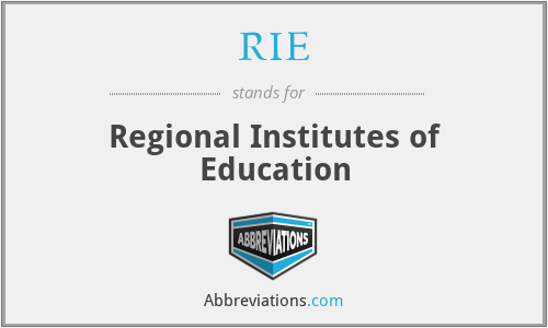RIE - Regional Institutes of Education