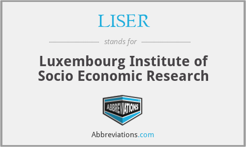 LISER - Luxembourg Institute of Socio Economic Research