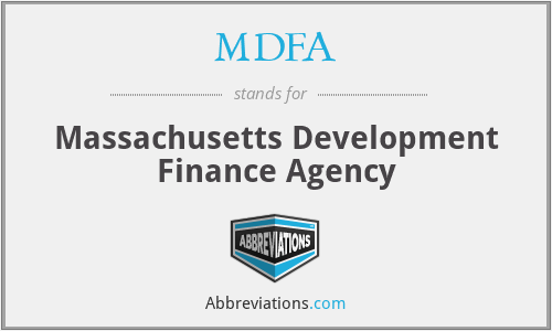 MDFA - Massachusetts Development Finance Agency