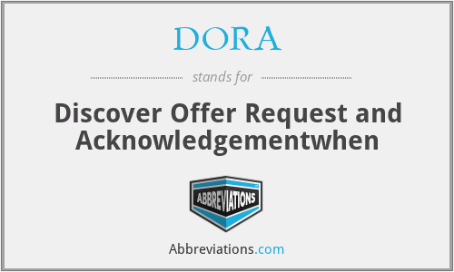 DORA - Discover Offer Request and Acknowledgementwhen