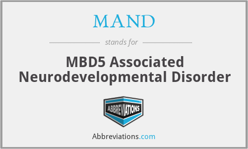 MAND - MBD5 Associated Neurodevelopmental Disorder