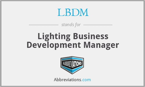LBDM - Lighting Business Development Manager