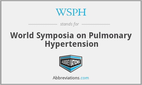 WSPH - World Symposia on Pulmonary Hypertension