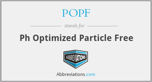 POPF - Ph Optimized Particle Free