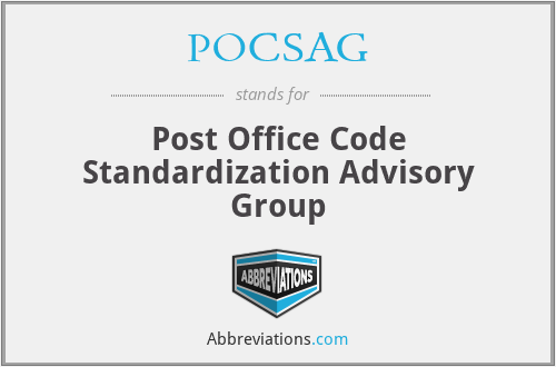 POCSAG - Post Office Code Standardization Advisory Group