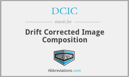 DCIC - Drift Corrected Image Composition