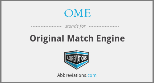 OME - Original Match Engine