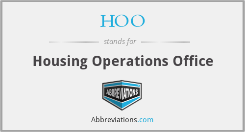 HOO - Housing Operations Office