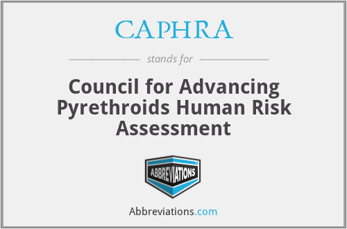 CAPHRA - Council for Advancing Pyrethroids Human Risk Assessment