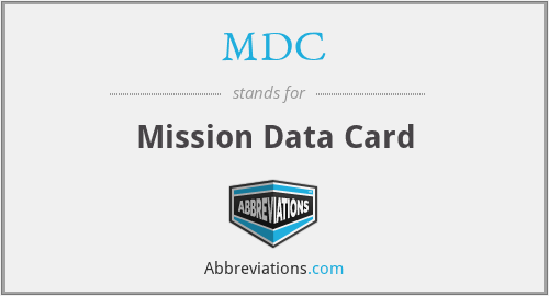 MDC - Mission Data Card