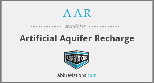 AAR - Artificial Aquifer Recharge