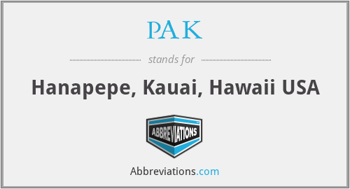 PAK - Hanapepe, Kauai, Hawaii USA