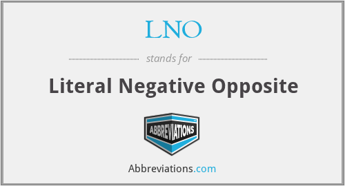 LNO - Literal Negative Opposite