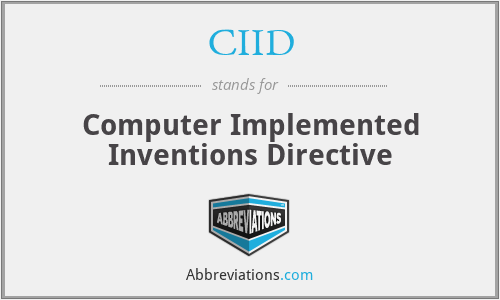 CIID - Computer Implemented Inventions Directive