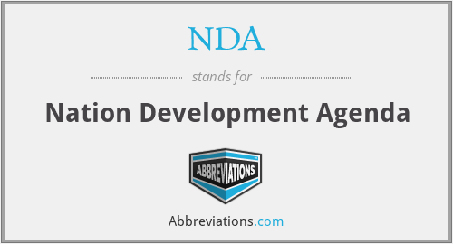 NDA - Nation Development Agenda