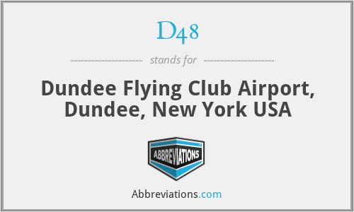 D48 - Dundee Flying Club Airport, Dundee, New York USA