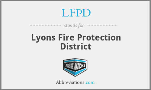 LFPD - Lyons Fire Protection District