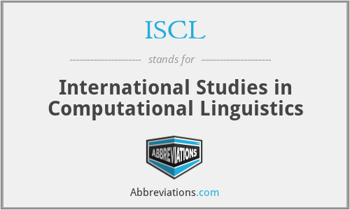 ISCL - International Studies in Computational Linguistics