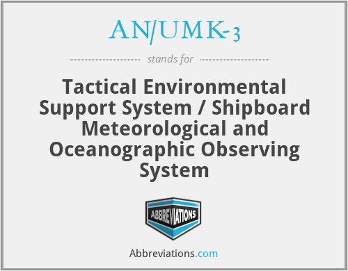 AN/UMK-3 - Tactical Environmental Support System / Shipboard Meteorological and Oceanographic Observing System