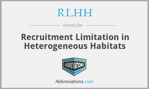 RLHH - Recruitment Limitation in Heterogeneous Habitats