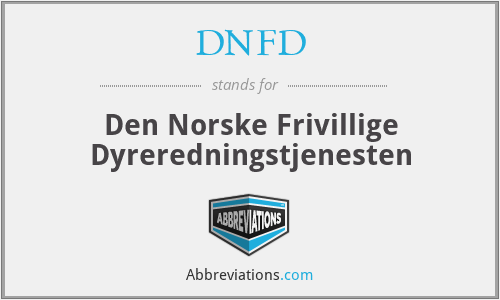 DNFD - Den Norske Frivillige Dyreredningstjenesten