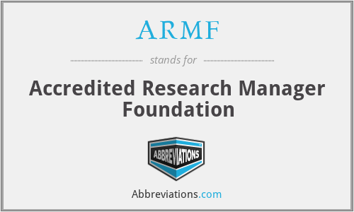 ARMF - Accredited Research Manager Foundation