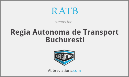 RATB - Regia Autonoma de Transport Buchuresti