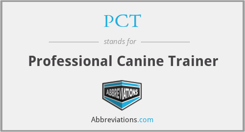 PCT - Professional Canine Trainer