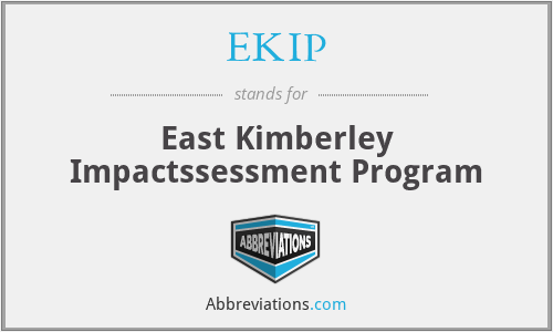 EKIP - East Kimberley Impactssessment Program
