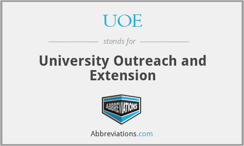 UOE - University Outreach and Extension