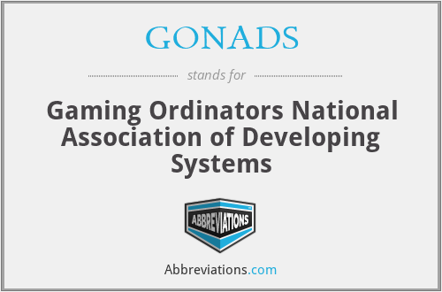 GONADS - Gaming Ordinators National Association of Developing Systems