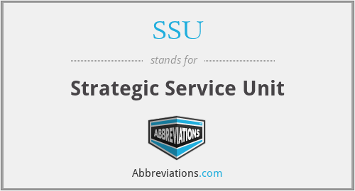 SSU - Strategic Service Unit