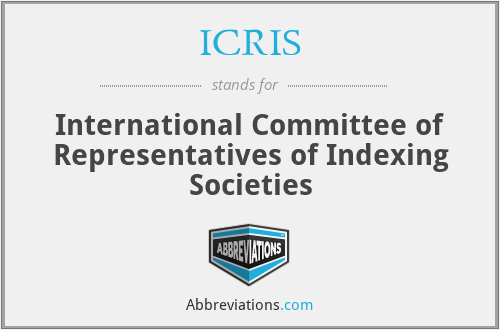 ICRIS - International Committee of Representatives of Indexing Societies