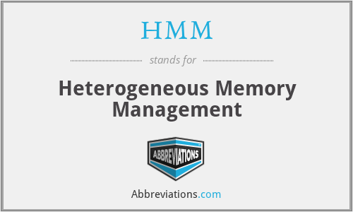 HMM - Heterogeneous Memory Management