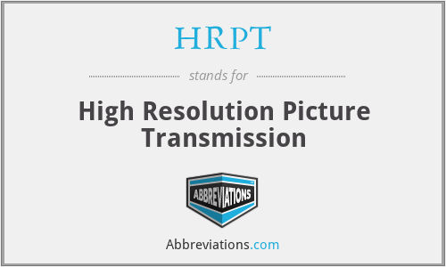 HRPT - High Resolution Picture Transmission