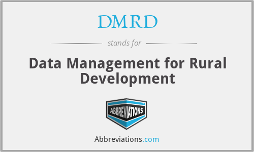 DMRD - Data Management for Rural Development